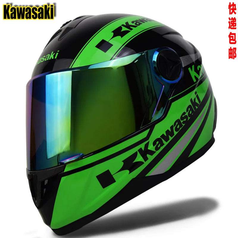 color 4 tamaño Kawasaki cascos de la cara llena casco de la motocicleta motocross racing riding equipos Caballero casco|full face helmet|face helmetcrash helmet - AliExpress