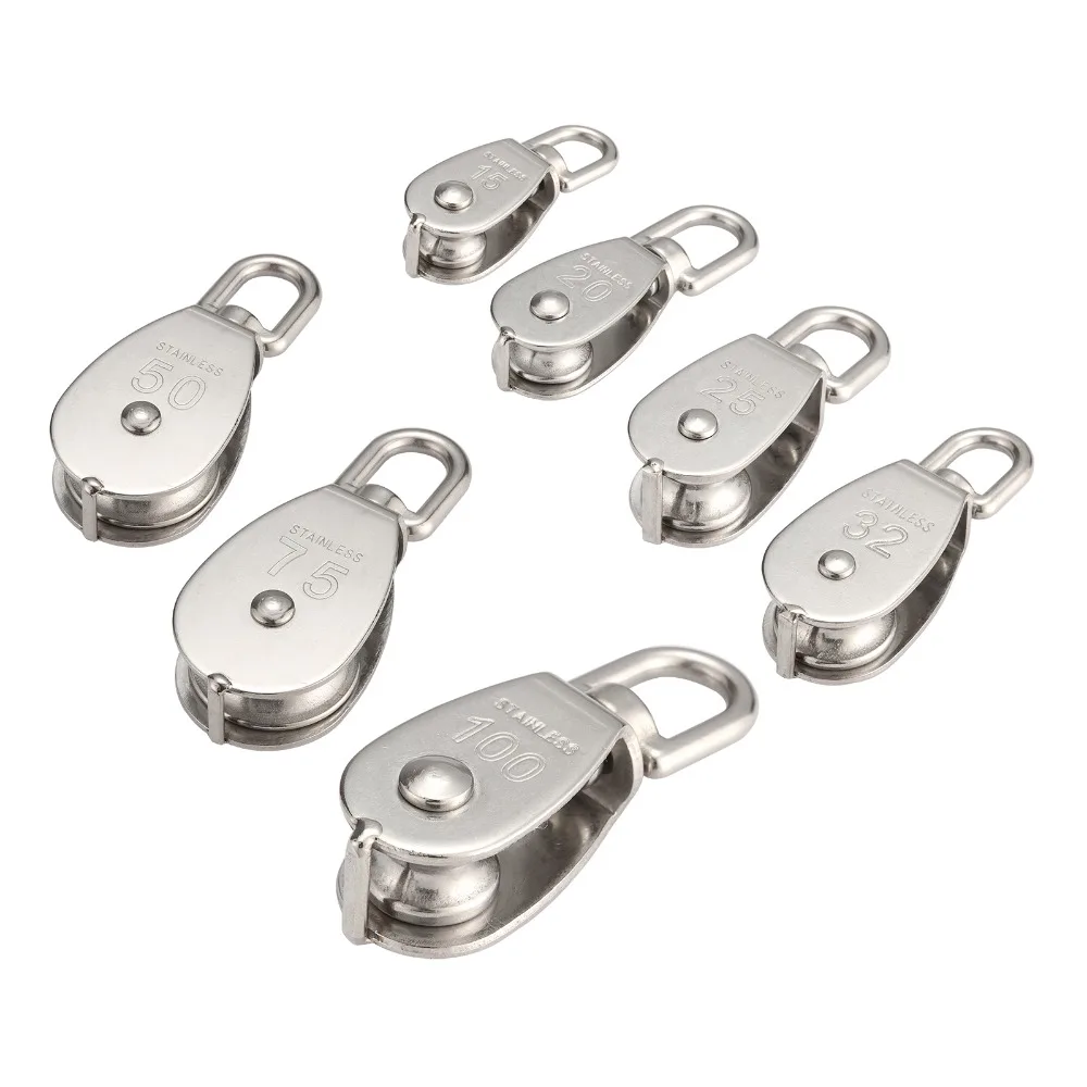 Wheel Swivel Pulley Block Heavy Duty Steel Single Wheel Swivel Lifting