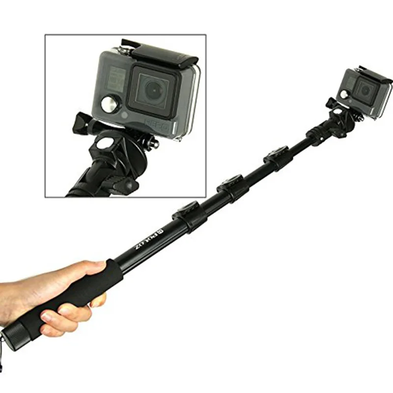 

RISE PULUZ Extendable Adjustable Self Portrait Handheld Selfie Stick Monopod for GoPro HERO and Smartphones, Length: 40-120cm