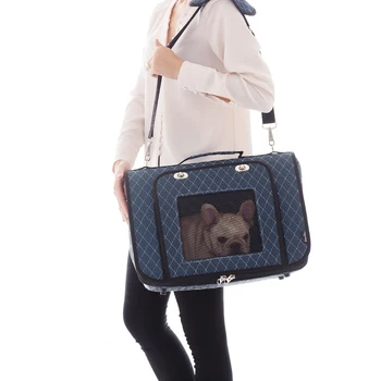 

Plaid Pet Backpack Messenger Carrier Bag Cat Dog Kennel Outgoing Travel Packet Breathable Pet Handbag Yorkie Chihuahua Drop Ship