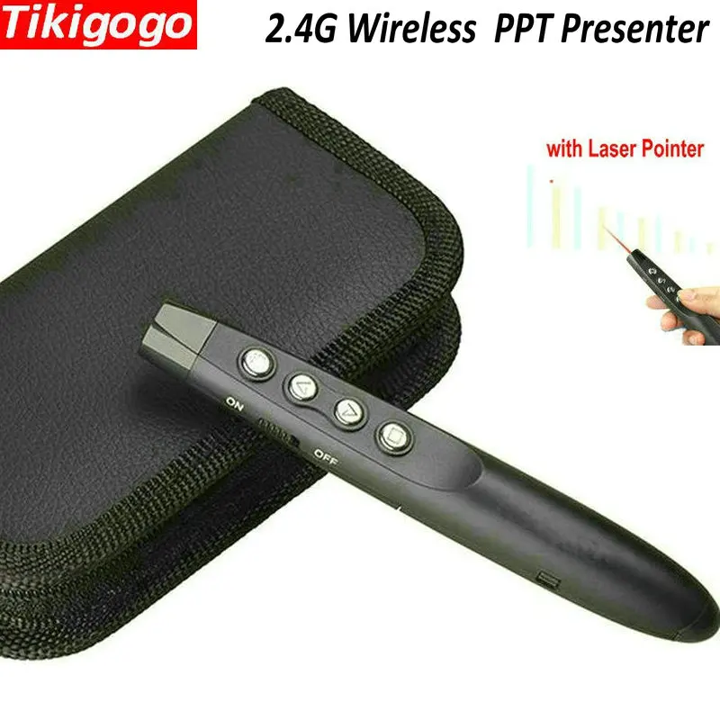 Tikigogo RF 2,4G беспроводной Powerpoint PPT Презентер слайд Advancer флип-ручка лазерная указка PPT Презентация кликер пульт дистанционного управления