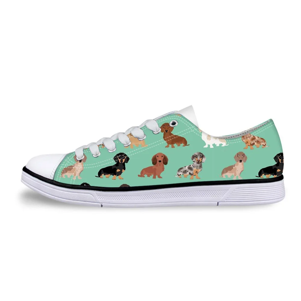 

Cute Animal Mini Dog Pattern Flats Vulcanize Shoes Women Fashion Spring Summer Bull Terrier Low Canvas Shoes for Ladies Female