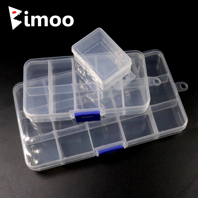 

Bimoo Plastic Fishing Tackle Box for Fishing Fly Hook Lures Baits Accessories Cheap Price Small Tackle Boxes Size S M L