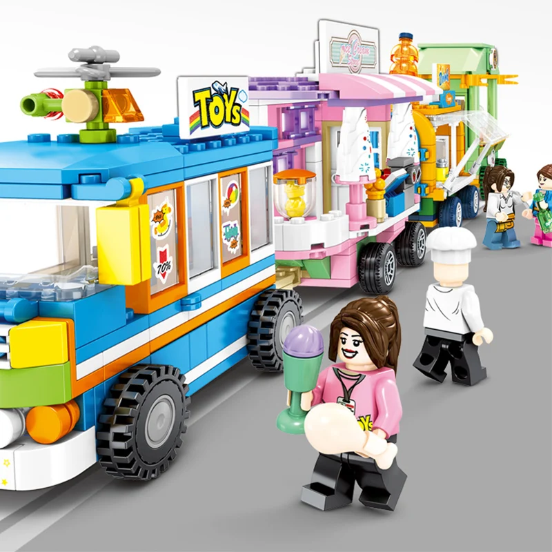 

Sembo Creator Series Mini Store DIY Street Shop Dining Car Building Blocks Bricks Model Brithdays Gift Educational Toy F Girl
