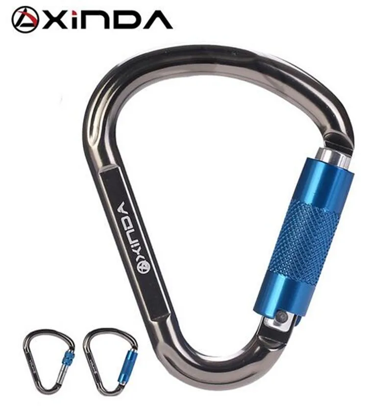 

XINDA Outdoor Rock Camping 22KN Tension Safety Lock Buckle Lock Carabiner Rock Climbing Equipment Survival Kit