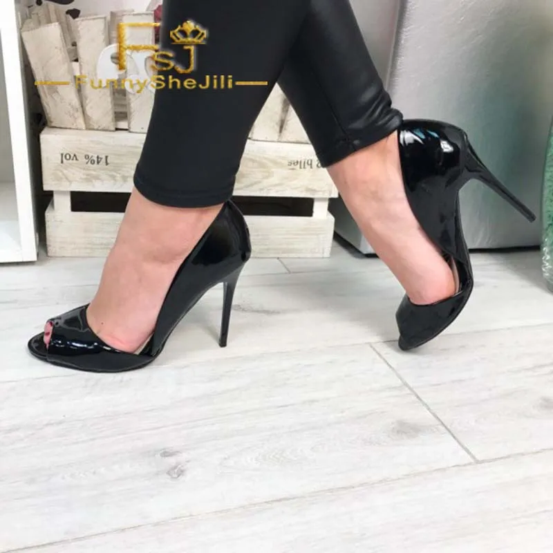 patent open toe heels