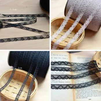 

5 Meters/lot Thin Lace Ribbon Soft Comfortable Lace Trim Fabric DIY Wedding Dirthday Christmas Decoration