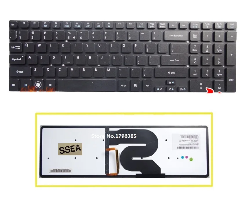 SSEA новая американская клавиатура для ACER Aspire 8951 5951 5951G Клавиатура ноутбука с