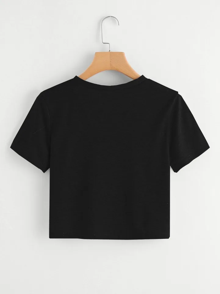 black crop top sweatshirt