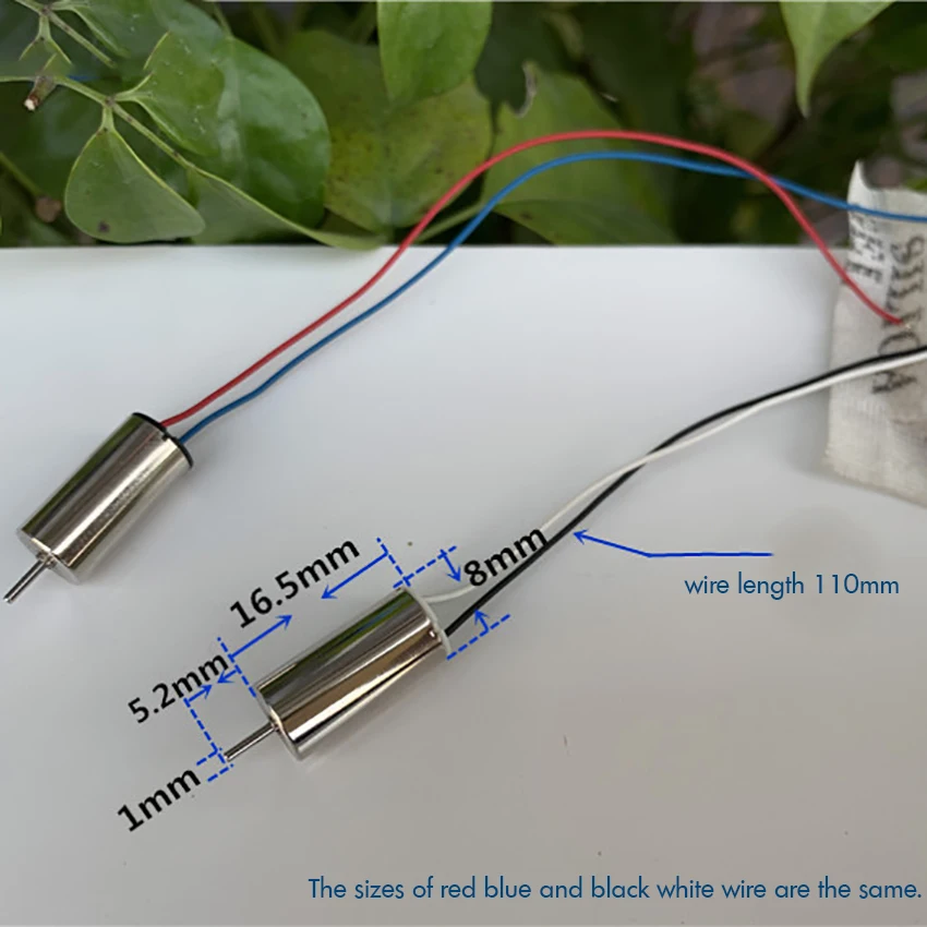 

816 Coreless Motor DC 3.7V High Speed Quadcopter Motor 8*16mm Remote Control Aircraft Drone Motor 54700rpm, Shaft Dia 1mm
