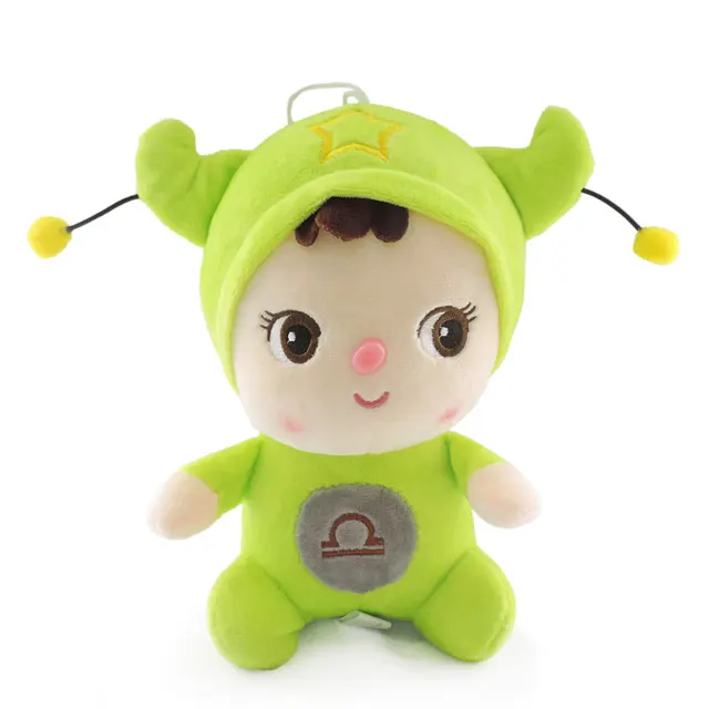 Kawaii Stuffed Constellation Dolls Libra the Scales Zodiac Sign Plush Astrology Figure Kids Toys