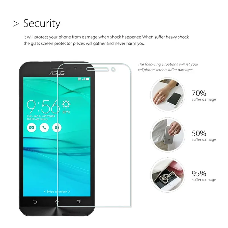 9H закаленное стекло для Asus Zenfone GO ZB500KL ZB500KG zb500 kg kl zb 500kl 500 кг защитная пленка Cristal