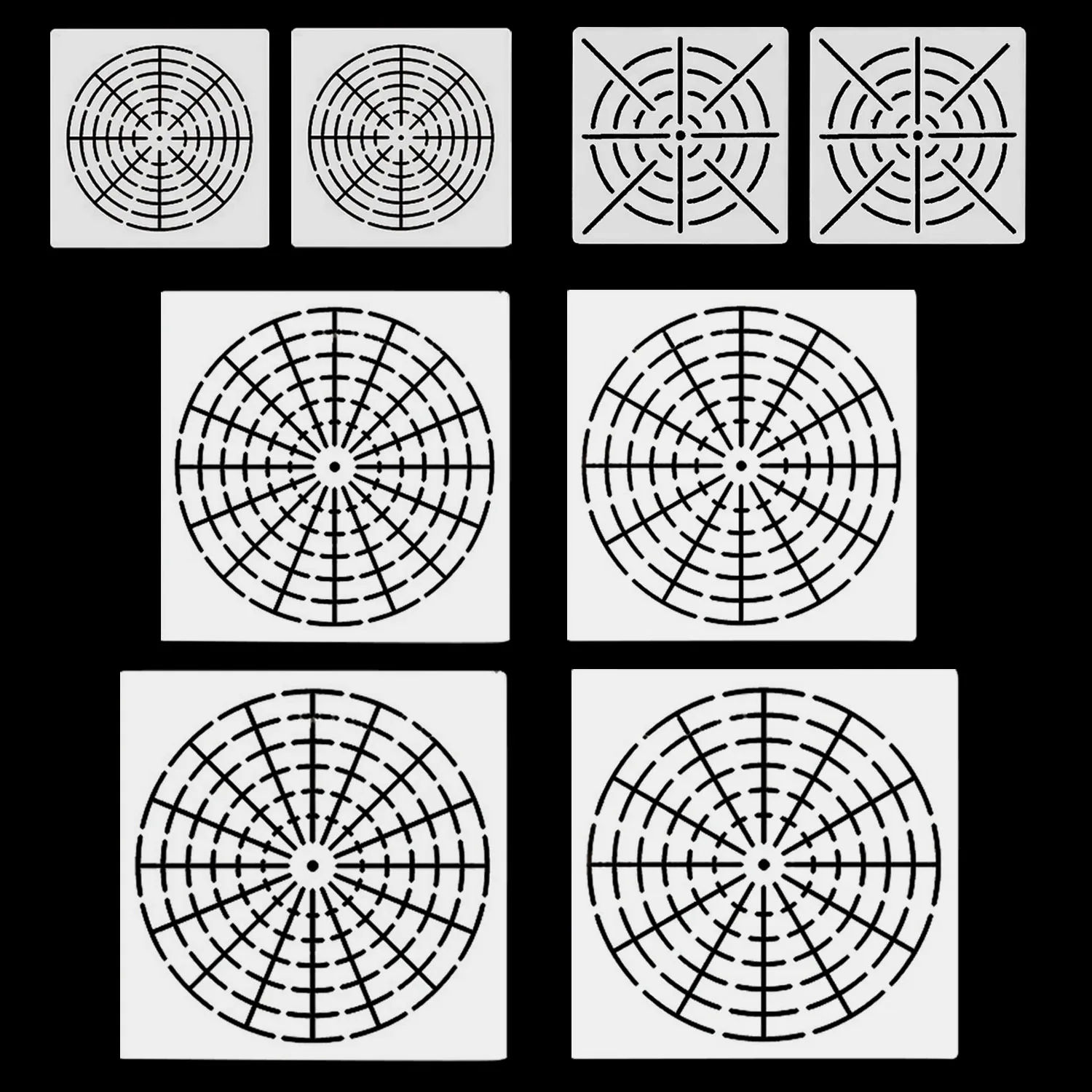8 шт многоразовые Mylar Мандала нажмите с силой так, трафареты для картин Шаблоны инструментов для самостоятельного изготовления мебели Вуд, холст камни ткань стены искусства