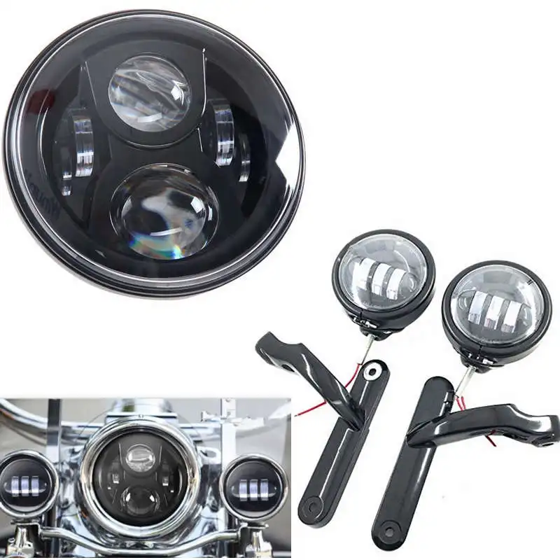 Buy For Harley Davidson 7" Headlights 4.5" Auxiliary
