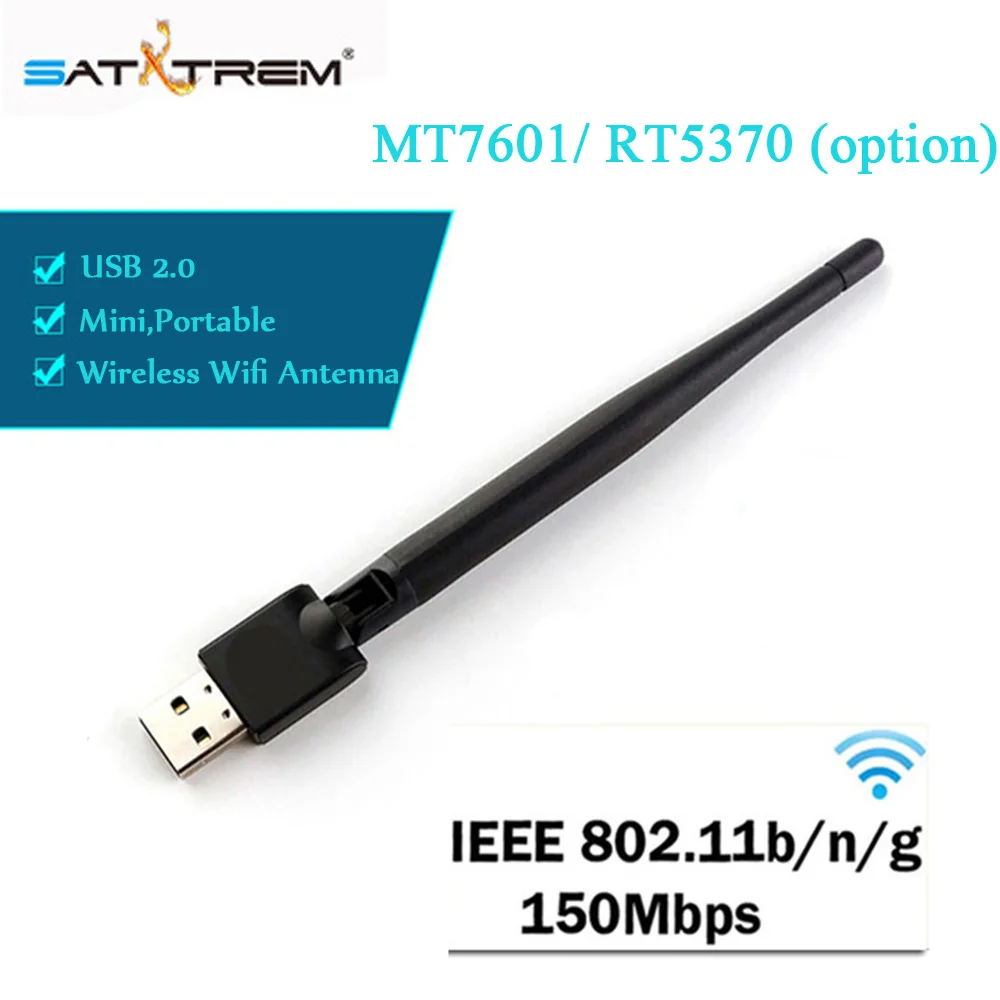 

RT5370 / MT7601 Chipset wifi adapter 150M USB WiFi Receiver Wireless 802.11n/g/b LAN With Antenna
