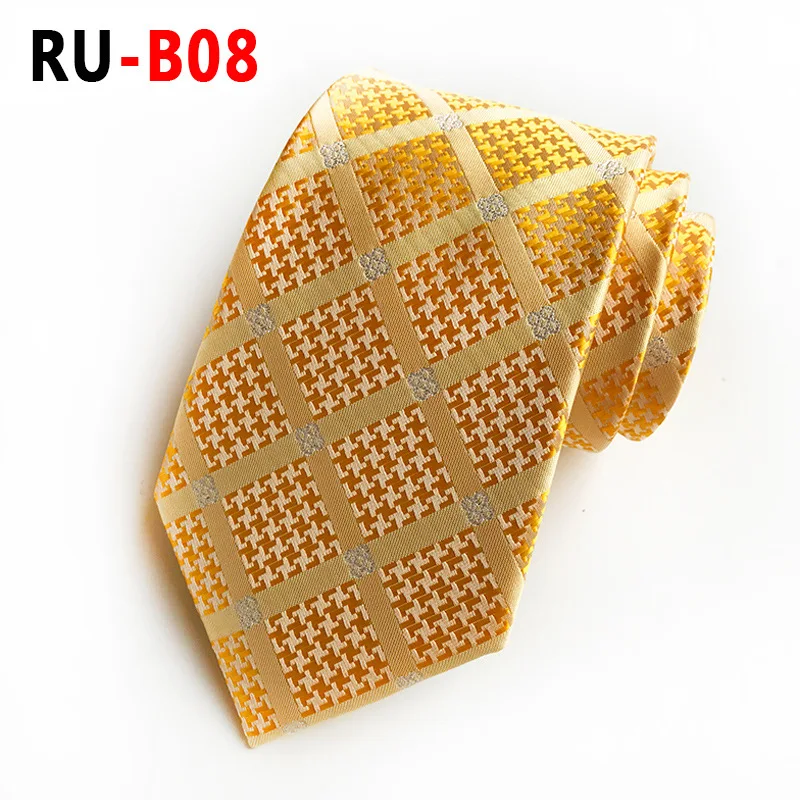 RU-B08 67 цветов, шелковый галстук для мужчин, жаккардовый, 8 см, Модный Цветочный галстук, деловой галстук для свадебной вечеринки, галстук, подарок для Него - Цвет: RU-B08