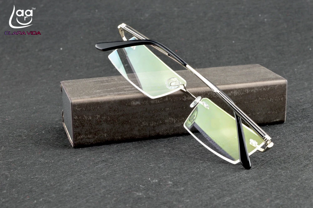 Lentes Opticos Mujer Gafas Clara Vida Новые дизайнерские качественные безрамные мужские очки без