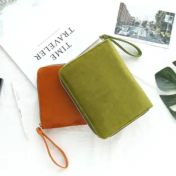 

Matcha Cloth Cover Zipper Bag Style Journal DIY Diary 128 Sheets A6 Undated Daily Planner Gift 2017 School Office Supply