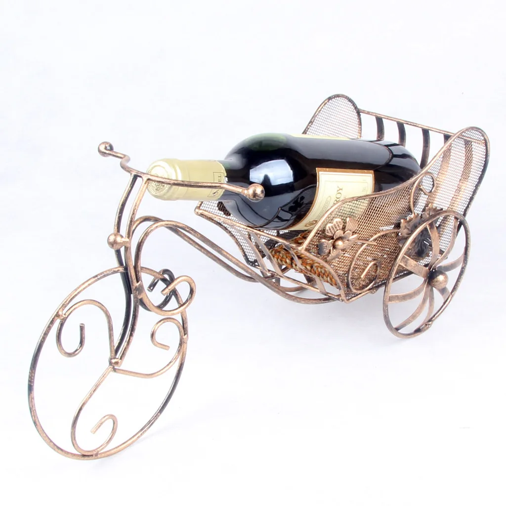

Metal Tieyi tricycle wine rack wedding decoration net car Wine frame W001