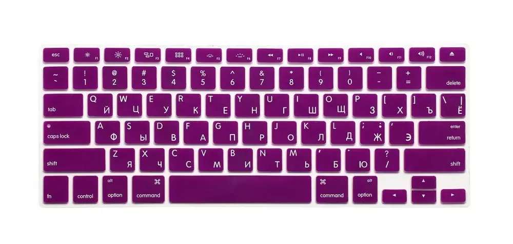 Защита клавиатуры для старого Macbook Pro 13," A1278 15,4 A1286 Американская версия MacbookAir 13 A1369 - Цвет: Фиолетовый