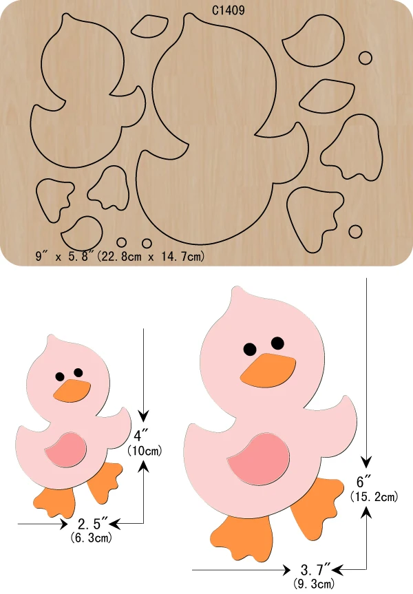 

New duck Wooden die Scrapbooking C-1409 Cutting Dies Multiple sizes