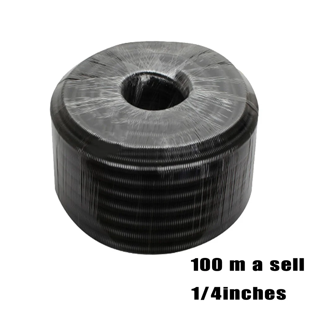 

Useful PE Black Split Loom Conduit Corrugated Convenient Tubing Highly Flexible 100m 1/4" Open Home Garden Supplies