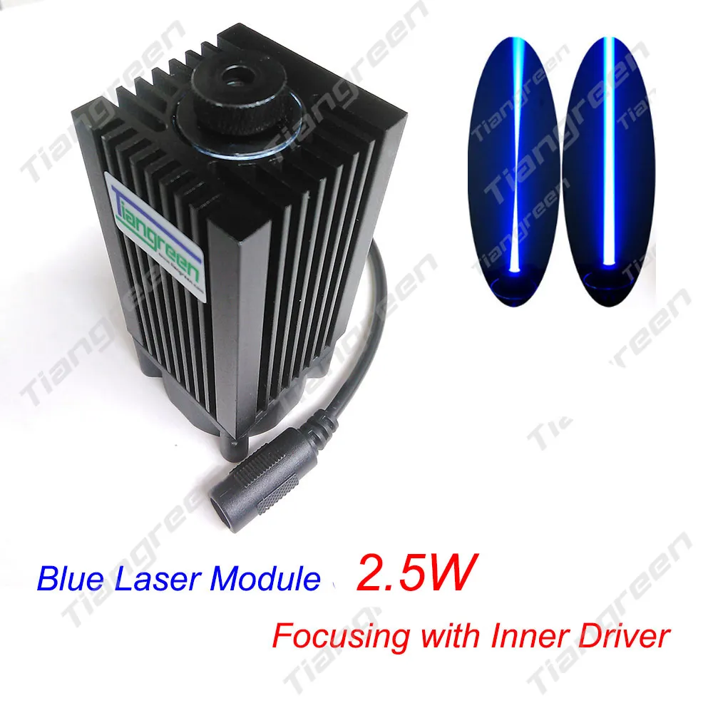 

Free shipping 2.5W 450nm DIY Focusing Blue Purple Laser Module, 2500mW Laser Tube Diode 445nm, Engraver Machine Laser Head