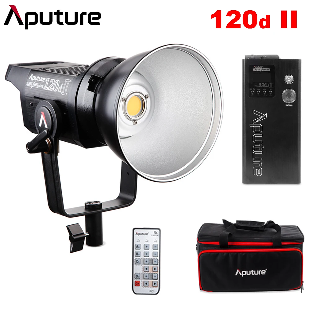 

Aputure COB 120D Mark 2 120D II Ultimate Upgrade 30,000 Lux @0.5m Supports DMX 5 CRI96+ TLCI97+ Pre-Programmed Lighting Effects