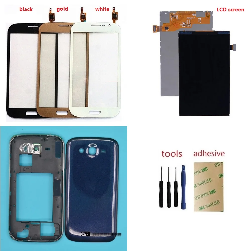 

For Samsung Grand Neo i9060 GT-i9060 i9062 Touch Digitizer Sensor + LCD Display Screen + Housing bezel Frame+ Back Battery Cover