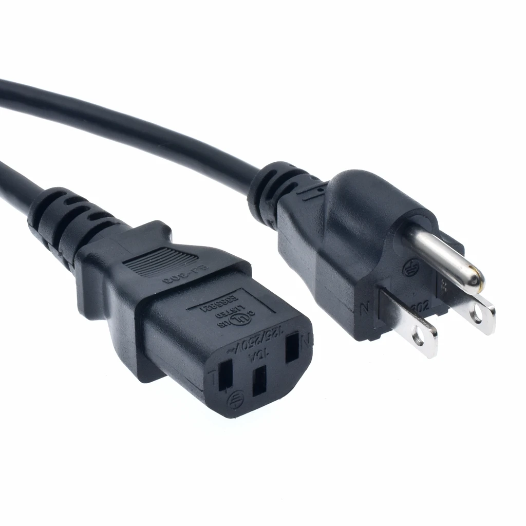 Дорожный шнур питания американский розетка 3 зубец C13/5 15P Nema 5 штепсельная вилка