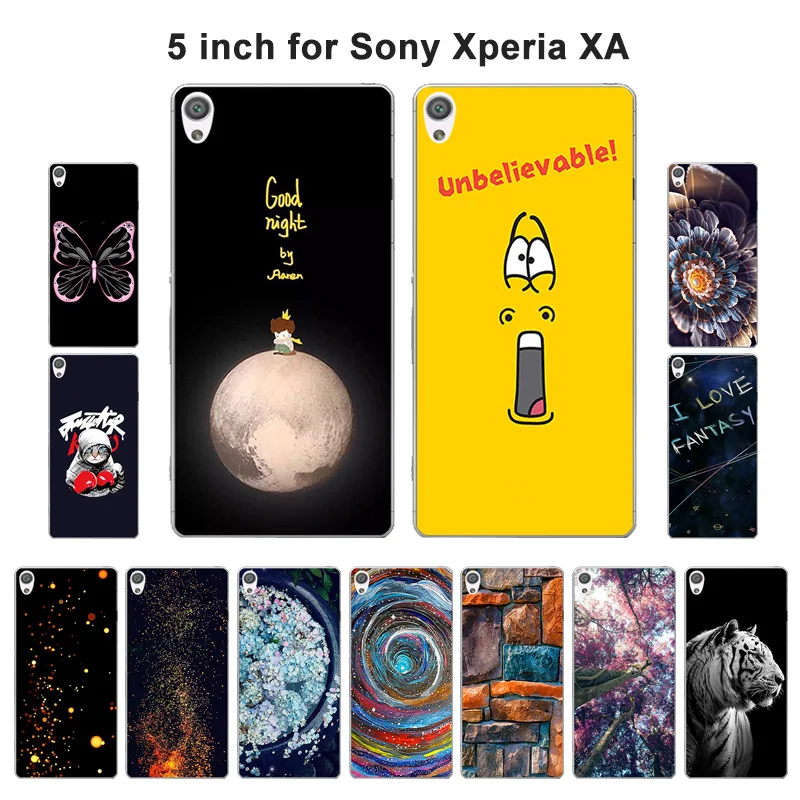 Чехол для Sony Xperia XA чехол F3112 F3113 F3115 Модный мягкий из ТПУ с рисунком Xa F3111 Shell |