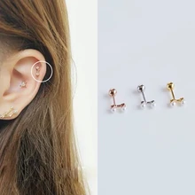 Серьги из стерлингового серебра 925 пробы, простые двухголовые, искусственный жемчуг, красивые серьги-гвоздики, женские серебряные серьги, ювелирные изделия