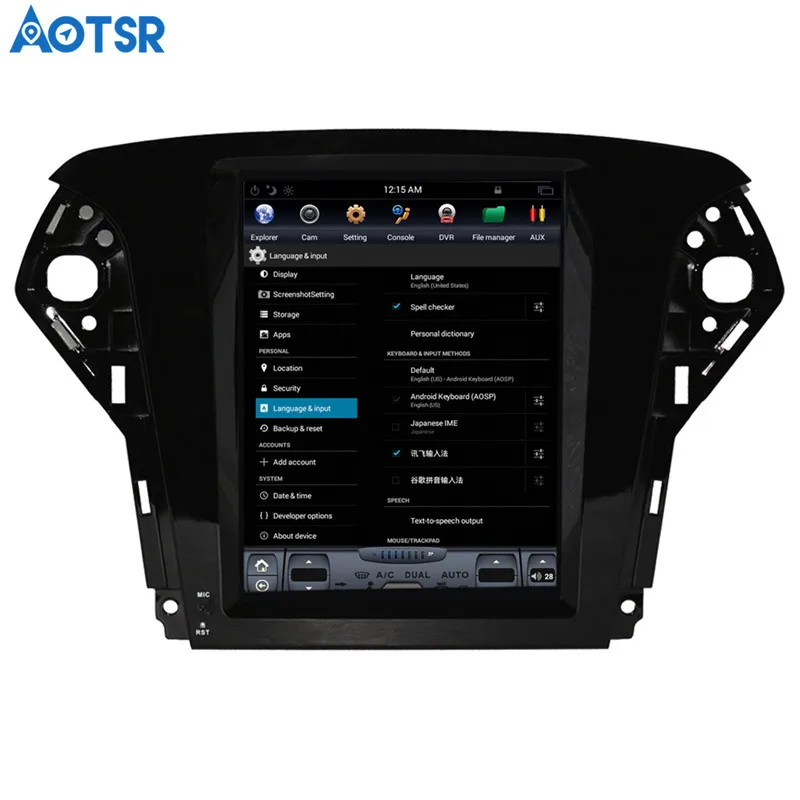 Discount Big Screen pure Android Tesla style Car DVD Player GPS Navigation For Ford Mondeo 2007-2012 Auto navi stereo headunit multimedia 9