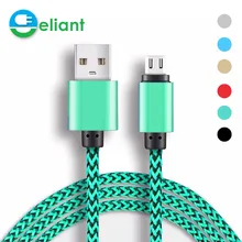 ElANT Micro USB Cable Braid Metal Plug Data Sync & Charging Cables 1M/2m/0.3m for Android Mobile Phone Samsung Xiaomi Huawei HTC