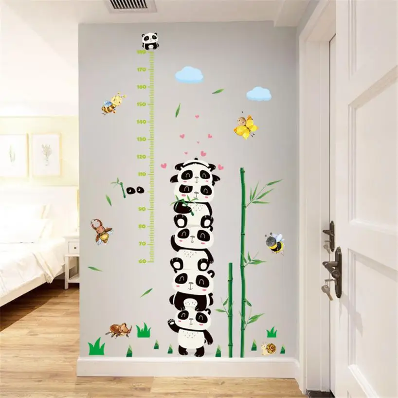 Home Decor DIY Cartoon Panda Removable Wall Decal Home Height Sticker Mural Art Home Decor wall sticker Home Deco mirror JU31 Home Decor DIY Cartoon Panda Removable Wall Decal Home Height Sticker Mural Art Home Decor wall sticker Home Deco mirror JU31