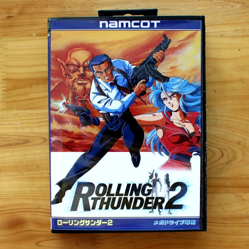 Rolling Thunder 2 16 бит MD карточная игра с коробку для Sega megadrive & Genesis игровая консоль системы