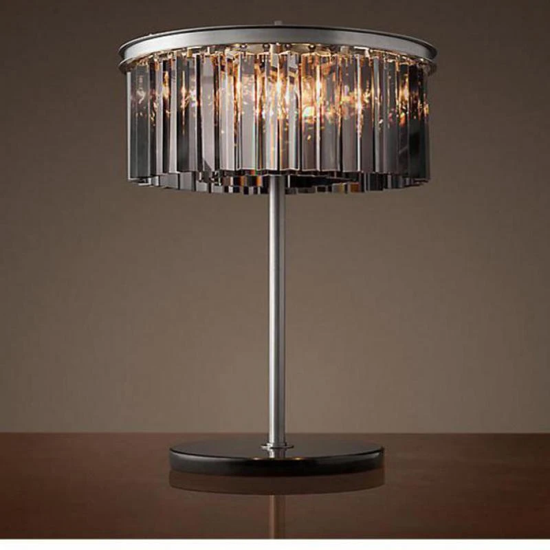 black crystal table lamp