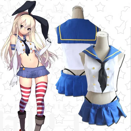 

Anime kentai collection cosplay Costumes Women top skirt shimakaze Cos uniform HU435