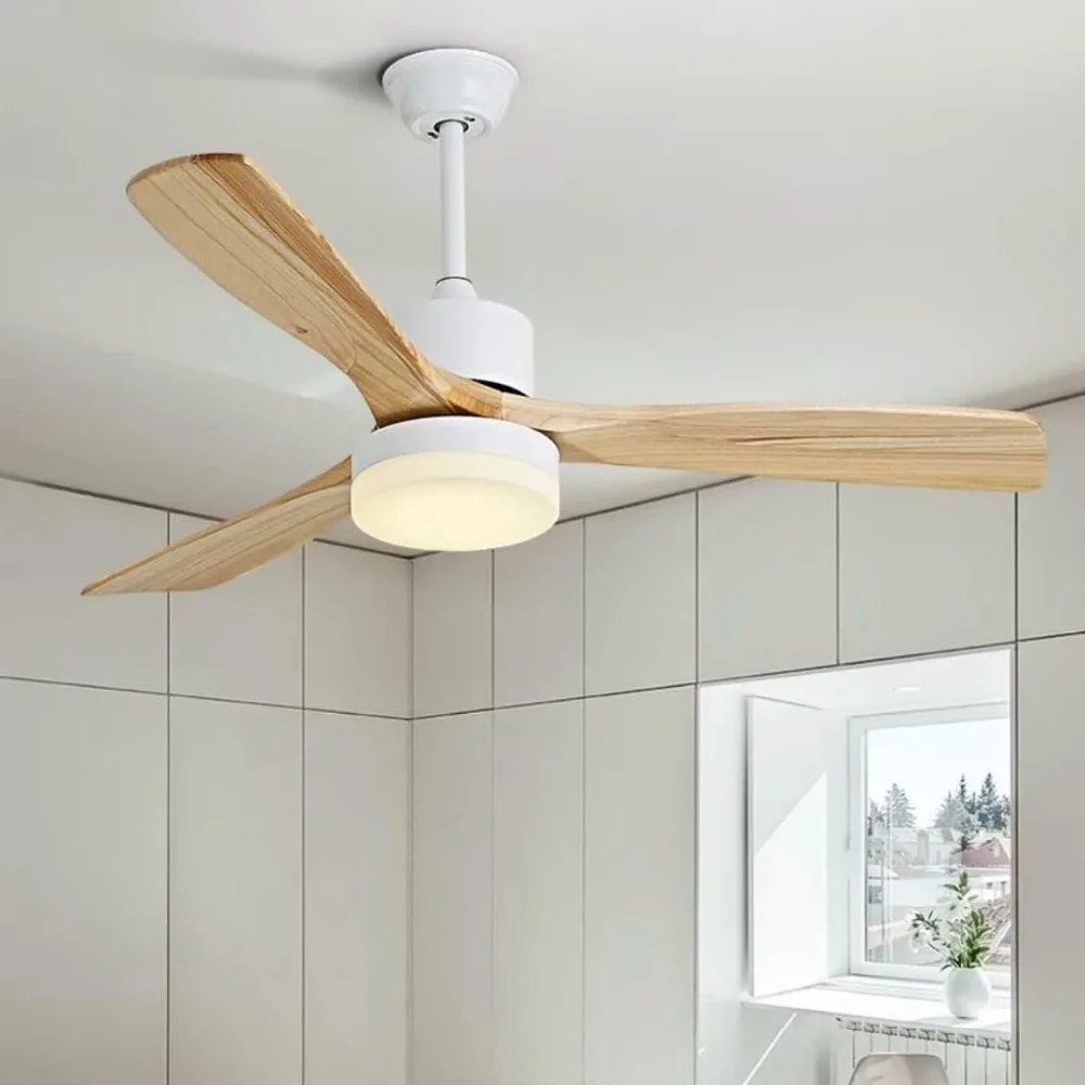 Светодиодный потолочный вентилятор для гостиной 220 В, деревянные потолочные вентиляторы с подсветкой, 42 дюймовые лопатки, Охлаждающие вентиляторы с дистанционным затемнением