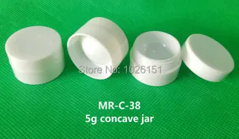 

Free Ship 100+2pcs 5ml 5g White color Plastic PP Makeup Sample Cosmetic Cream Container PP cream jar, cream bottle for cosmetics