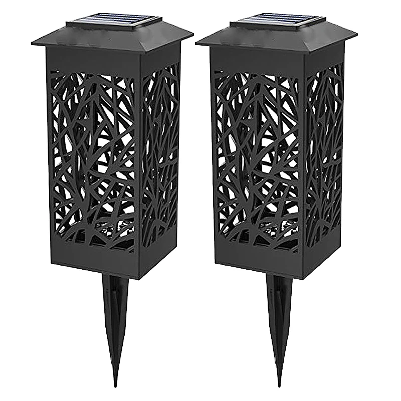 

2Pcs Solar Powered Led Garden Pathway Lights,Perfect For Halloween Decorations,Automatic Led Decorative Landscape Lighting Dri