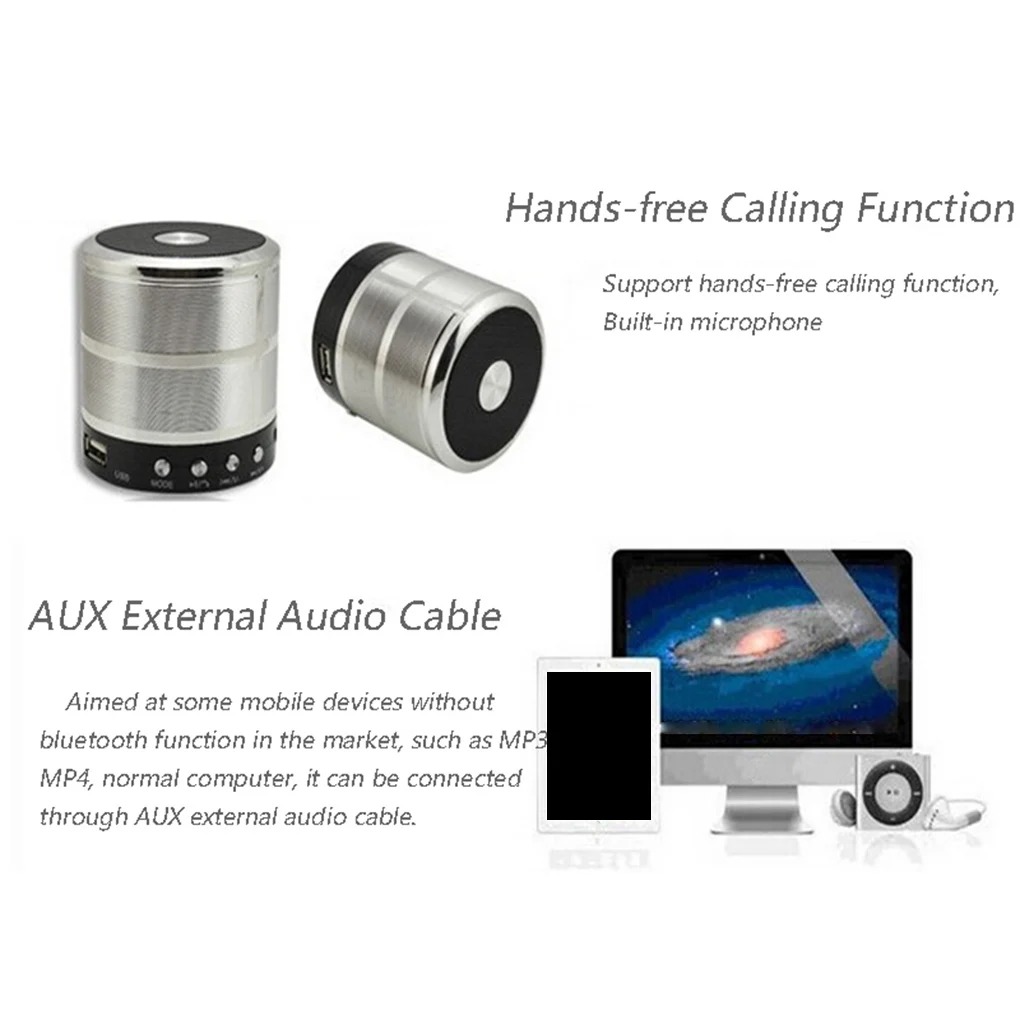 WS887 Bluetooth динамик мини адаптер сабвуфер коробка беспроводной портативный bluetooth