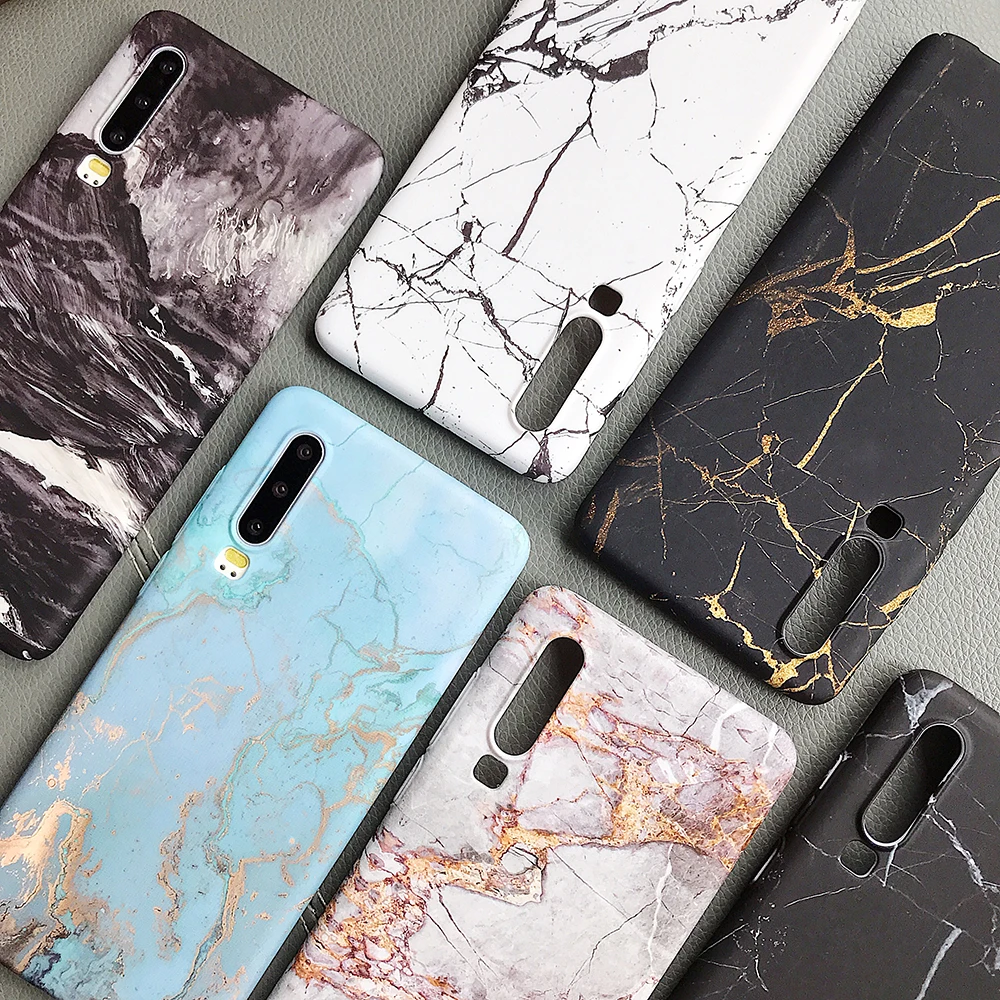 

LOVECOM Classical Cracked Marble For Huawei P20 P30 Pro Lite Mate 20 Pro Honor 10 Lite P Smart 2019 Full Body Hard PC Back Cover