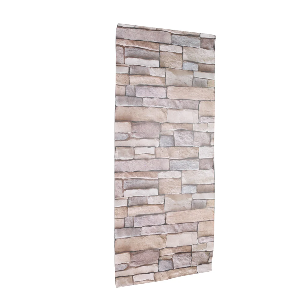 

1 Pcs Creative Retro 45x100cm Self Adhesive Wallpapers Brick PVC Durable Waterproof Stone Wall Stickers Home Decor