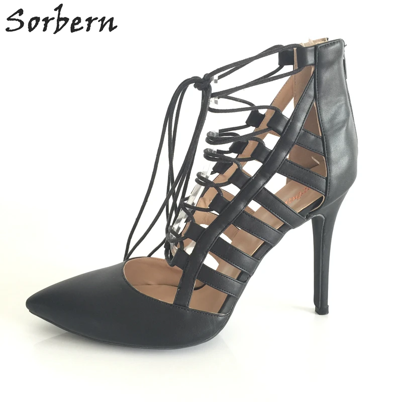 large size womens high heels sorbern lace up heels pointed toe gladiator pumps large size womens high heels sorbern lace up heels pointed toe gladiator pumps