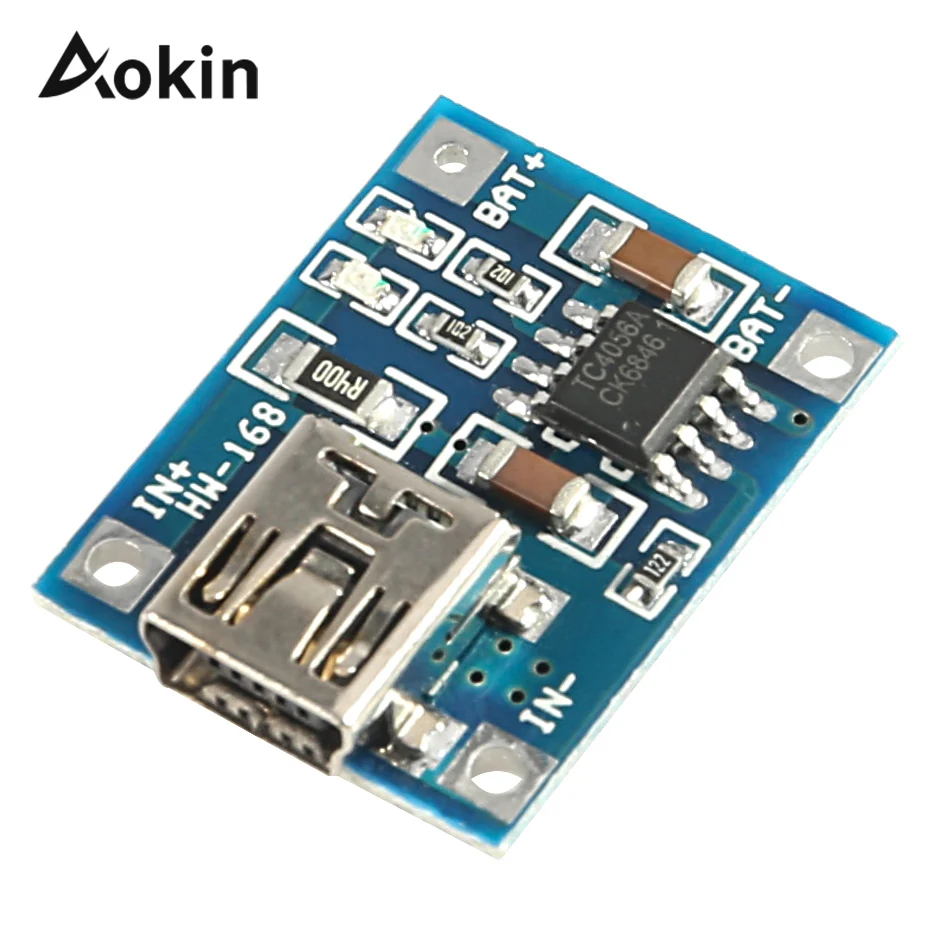 

TP4506 Lithium Battery Charger Module MINI USB 5V 1A TP4056 Charging Board With Protection Dual Functions 1A TC4056