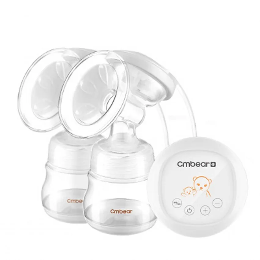 

Hot Sale Automatic Newborn Baby Feeding Double Electric Breast Pump Milk Pumps with Milk Bottle Cold Heat Pad for Mothers