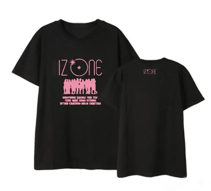 Новое поступление kpop izone концертная футболка с надписью все члены летняя унисекс