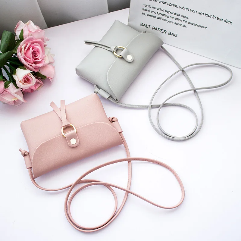 

LTBOOS Mini Cell Phone Bag Women's Leather Shoulder Pocket Pouch Case Wallet Sling Strap Crossbody Bags For Women 2019