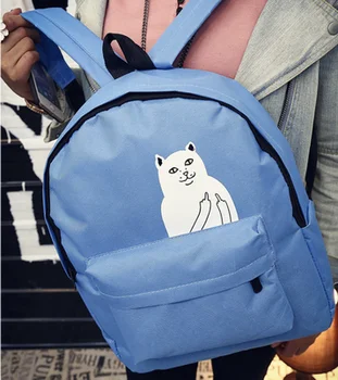 

by dhl or ems 100pcs Cute Fashion Girl Womes Canvas Lovely Cat Backpack Travel Satchel Rucksack School Book Bag